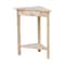 International Concepts Corner Accent Table, Unfinished OT-95 - alternate 4